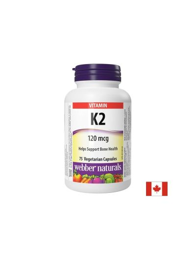 Витамин К2 120 мкг х 75 капсули Webber Naturals | Vitamin K2
