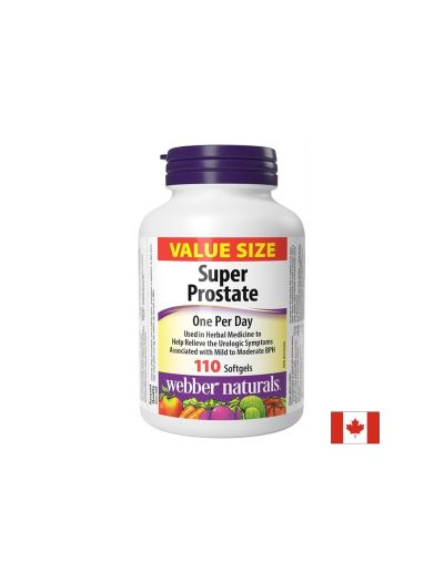 Super Prostate Грижа за простатата и мъжкото здраве х 110 капсули Webber Naturals