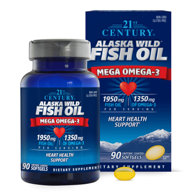 21st Century Омега 3 Рибено масло от Аляска х 90 капсули | Alaska Wild Fish Oil Mega Omega-3