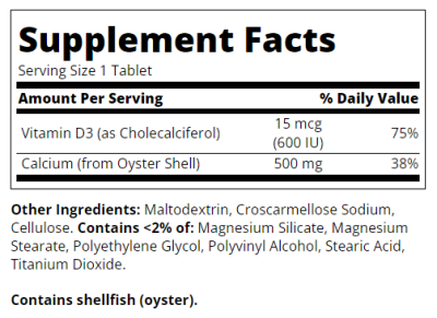 21st Century Калций 600 мг + Витамин Д3 х 400 таблетки | Calcium + D3