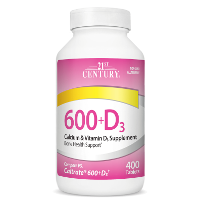 21st Century Калций 600 мг + Витамин Д3 х 75 таблетки | Calcium + D3
