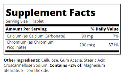 21st Century Хром пиколинат 200 мкг х 100 таблетки | Chromium Picolinate