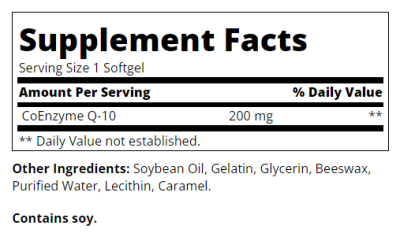 21st Century Коензим Q10 200 мг х 90 меки капсули | Coenzyme Q10