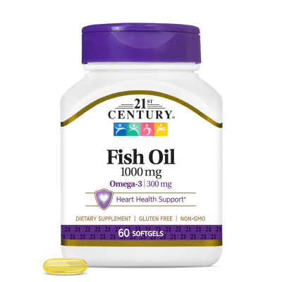 21st Century Омега 3 Рибено Масло 1000 мг х 60 капсули | Fish Oil