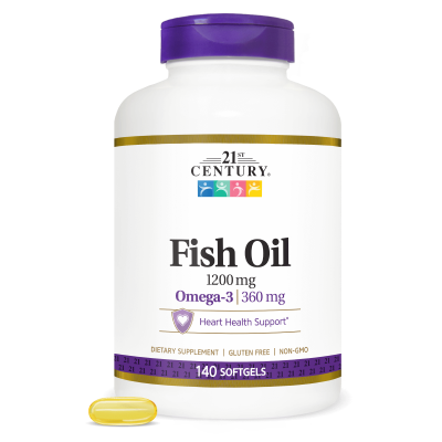 21st Century Омега 3 Рибено Масло 1200 мг х 140 капсули | Fish Oil