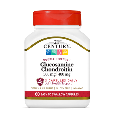 21st Century Глюкозамин + Хондроитин 500/400 мг х 60 капсули | Glucosamine Chondroitin