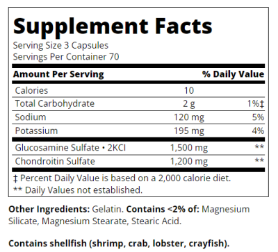 21st Century Глюкозамин + Хондроитин 500/400 мг х 60 капсули | Glucosamine Chondroitin