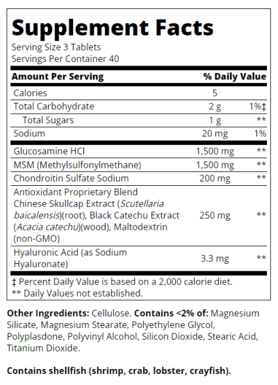 21st Century Глюкозамин, Хондроитин + МСМ х 120 таблетки |  Glucosamine Chondroitin + MSM