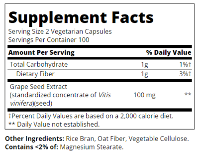 21st Century Гроздови семки екстракт 50 мг х 60 капсули | Grape Seed Extract