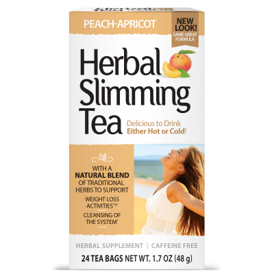 21st Century Чай за Отслабване със сена - праскова и кайсия х 24 пакетчета | Herbal Slimming Tea