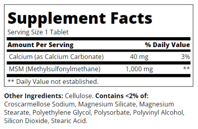 21st Century МСМ ( Метилсулфонил метан ) 1000 мг х 90 таблетки | MSM