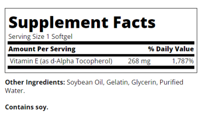 21st Century Натурален Витамин Е 400 IU х 110 капсули | Natural Vitamin E