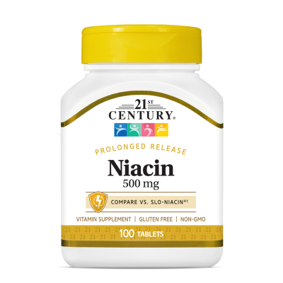 21st Century Ниацин 500 мг със забавено освобождаване х 100 таблетки | Niacin