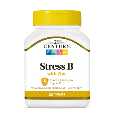 21st Century Формула за Успокоение с Б-Компекс и Цинк х 66 таблетки |  Stress B with Zinc