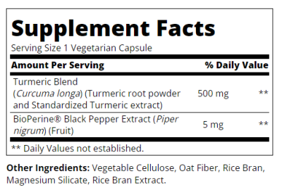 21st Century Куркума 500 мг + черен пипер ( Биоперин ) х 60 капсули | Turmeric + Black Pepper