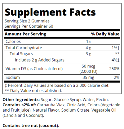 21st Century VitaJoy Витамин Д3 2000 IU х 120 желирани таблетки | Daily D Gummies