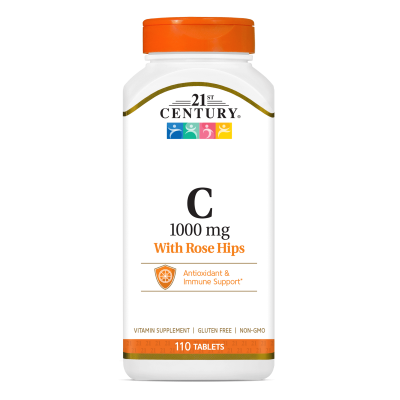 21st Century Витамин Ц 1000 мг + шипка х 110 таблетки |  Vitamin C & Rose Hip