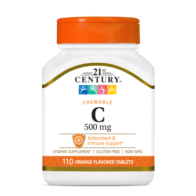 21st Century Витамин Ц 500 мг х 110 дъвчащи таблетки | Vitamin C