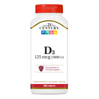 21st Century Витамин Д3 5000 IU х 360 таблетки | Vitamin D3