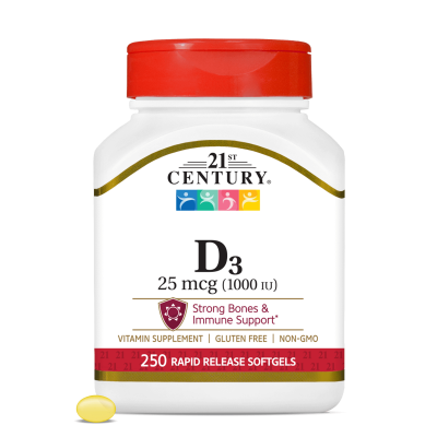 21st Century Витамин Д3 1000 IU х 250 меки капсули | Vitamin D3