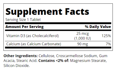 21st Century Витамин Д3 1000 IU х 110 таблетки | Vitamin D3