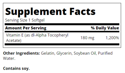 21st Century Витамин Е 400 IU х 250 меки капсули | Vitamin E