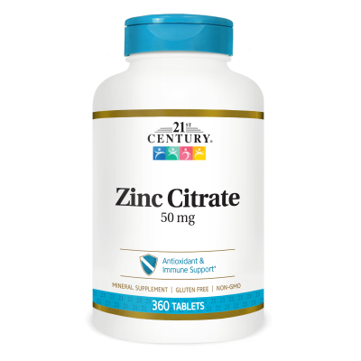 21st Century Цинк цитрат 50 мг х 360 таблетки | Zinc Citrate