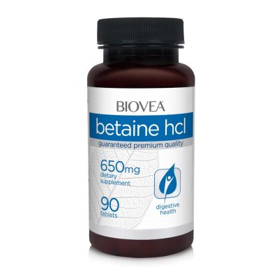 Бетаин хидрохлорид 650 мг + пепсин Biovea | Betaine