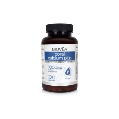 Корал Калций 1000 мг плюс витамини и минерали х 120 капсули Biovea | Coral Calcium Plus