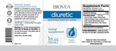 Билкови диуретични капки х 30 мл Biovea | Diuretic Liquid Drops