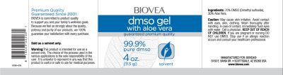 ДМСО Диметилсулфоксид + алое вера гел х 118 мл Biovea | DMSO + Aloe Vera
