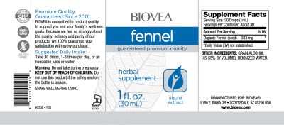 Див Копър на капки х 30 мл Biovea | Fennel Liquid Drops
