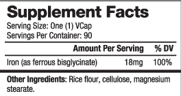 Желязо хелат 18 мг х 90 капсули Biovea | Iron Chelate