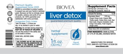 Билкови капки за пречистване на черния дроб  на капки х 30 мл | Biovea Liver Detox