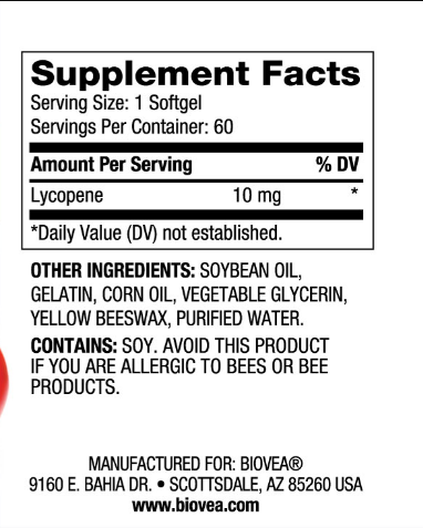 Ликопен 10 мг х 60 меки капсули Biovea | Lycopene