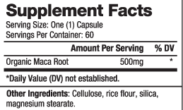 Мака органичен екстракт 500 мг х 60 капсули Biovea | Maca