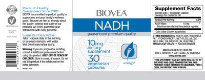 НАДХ Никотинамин Аденин Динуклеотид 10 мг х 30 капсули Biovea | NADH