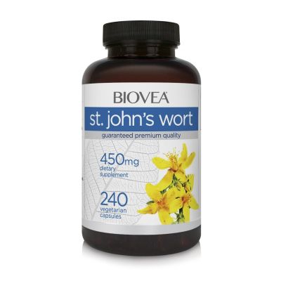 Жълт кантарион екстракт 450 мг х 240 капсули Biovea | St. John`s Wort