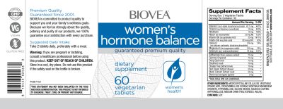 Женска формула за хормонален баланс х 60 таблетки Biovea | Women`s Hormone Balance