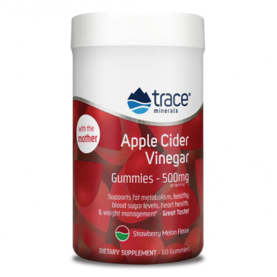 Ябълков оцет 500 мг х 60 желирани таблетки Trace Minerals | Apple Cider Vinegar