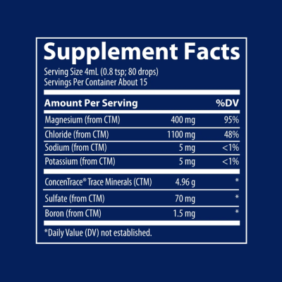 Йонен магнезий течна формула 400 мг х 59 мл Trace Minerals | Ionic Magnesium