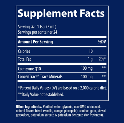 Коензим Q10 100 мг х 118 мл течна формула Trace Minerals | Coenzyme Q10