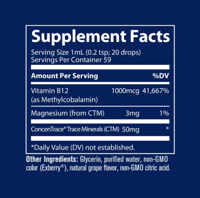 Йонен Витамин Б12 1000 мкг течна формула х 59 мл Trace Minerals | Ionic B12