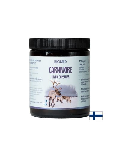 Лиофилизиран черен дроб от финландски северен елен 485 мг х 120 капсули BIOMED