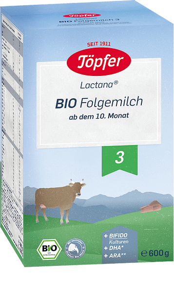 ЛАКТАНА БИО N3 Адаптирано мляко за бебета 10-12м х 600 гр ТЬОПФЕР | Тöpfer Lactana