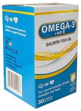 Омега 3 Рибено масло + Витамин Е х 30 капсули МАГНАЛАБС | Magnalabs Omega + Vitamin E