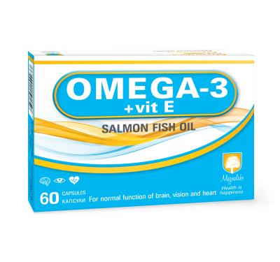 Омега 3 Рибено масло + Витамин Е х 60 капсули МАГНАЛАБС | Magnalabs Omega + Vitamin E