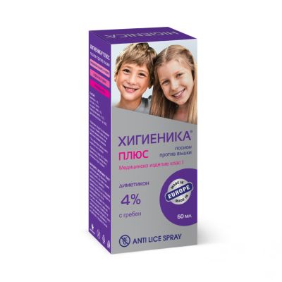 ХИГИЕНИКА ПЛЮС Лосион против въшки х 60 мл + гребенче ДАНСОН | DANHSON Higienica