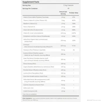 ENERGY Формула за енергия, тонус и издържливост х 90 капсули Now Foods