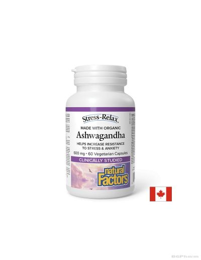 Ашваганда 600мг екстракт х 60 капсули Natural Factors | Ashwagandha
